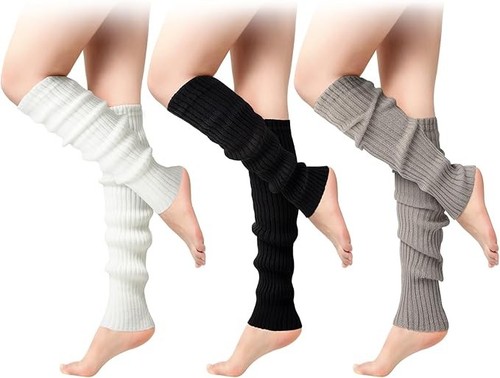 Knit Leg Warmers for Women 80s Fashion Long Socks