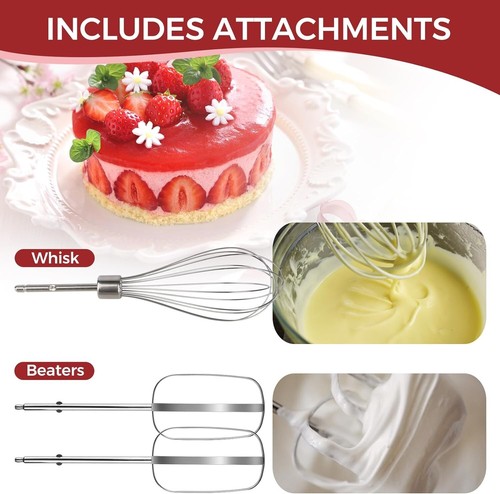 250-Watt 5-Speed Electric Hand Mixer with Storage Case - photo 5