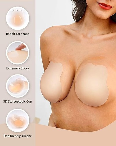 Lift Sticky Bra 2 Pairs, Adhesive Invisible Push Up Bras - photo 4