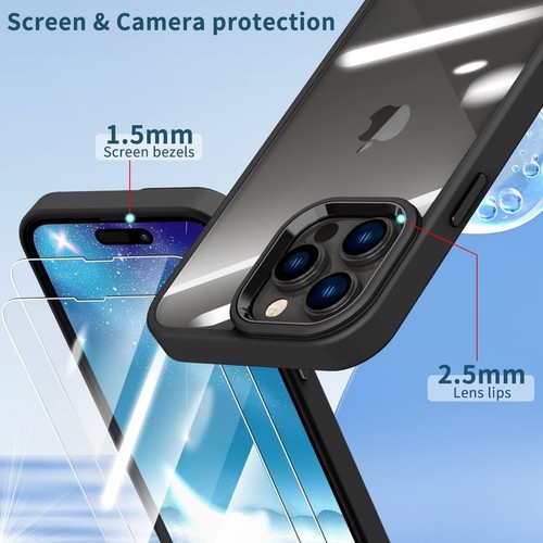 iPhone 14 Pro Case with 2pcs Glass Screen Protectors - photo 3