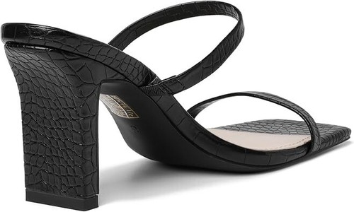 Women's Chunky Heeled Mule Sandals Block Heel Square Toe - photo 3