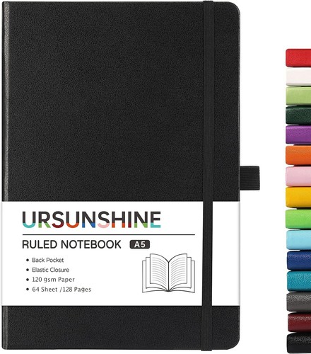 Ruled Notebook/Journal - Classic Lined, 5.3" x 8.26", Hardcover