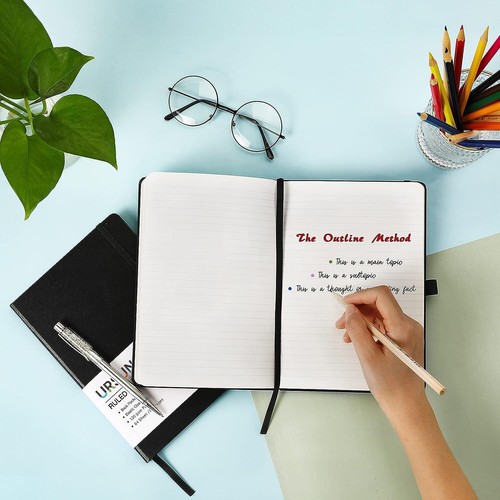 Ruled Notebook/Journal - Classic Lined, 5.3" x 8.26", Hardcover - photo 2