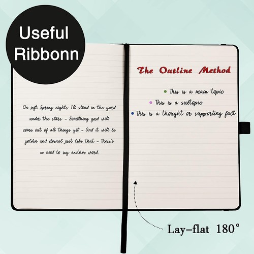 Ruled Notebook/Journal - Classic Lined, 5.3" x 8.26", Hardcover - photo 3