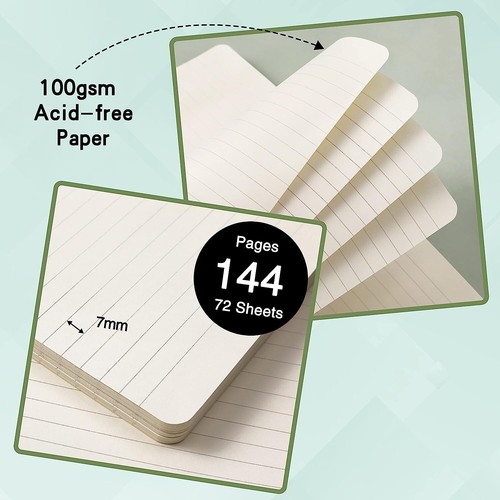 Ruled Notebook/Journal - Classic Lined, 5.3" x 8.26", Hardcover - photo 4