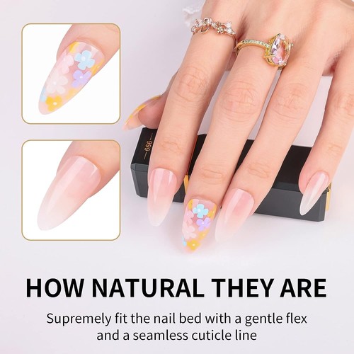 Press On Nails Set Glue On Nails with Adhesive Tabs 6 Packs - photo 3