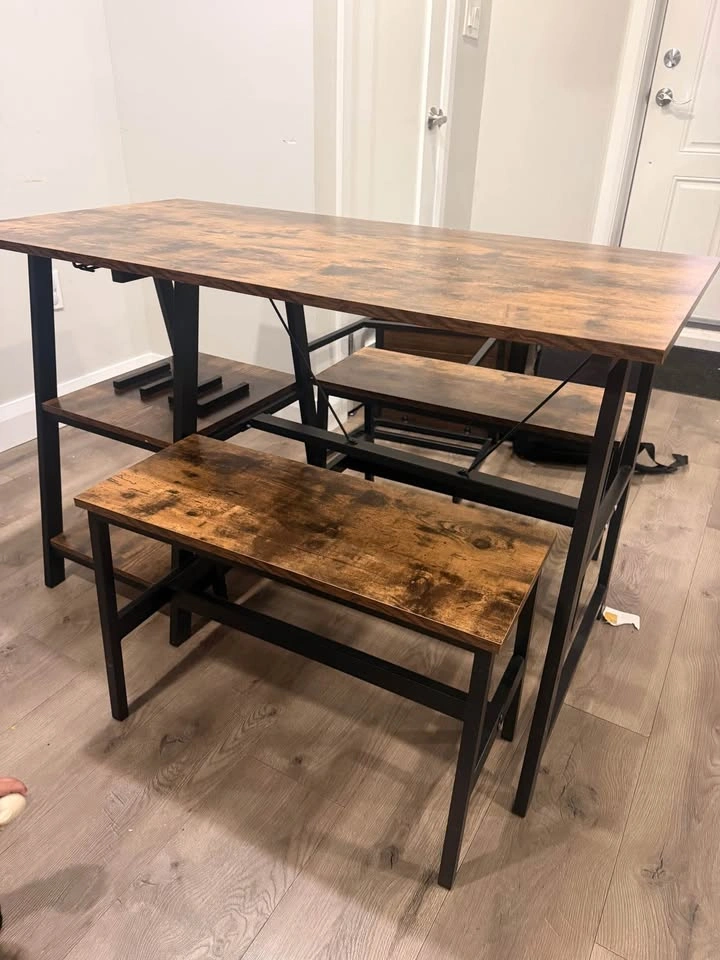 Dining Table/ Shelf/ bench with hooks - photo 4