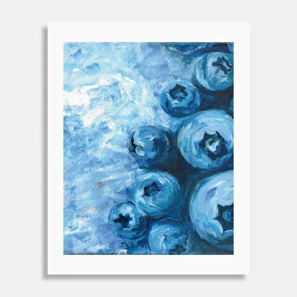 Blueberries - Original Art Print