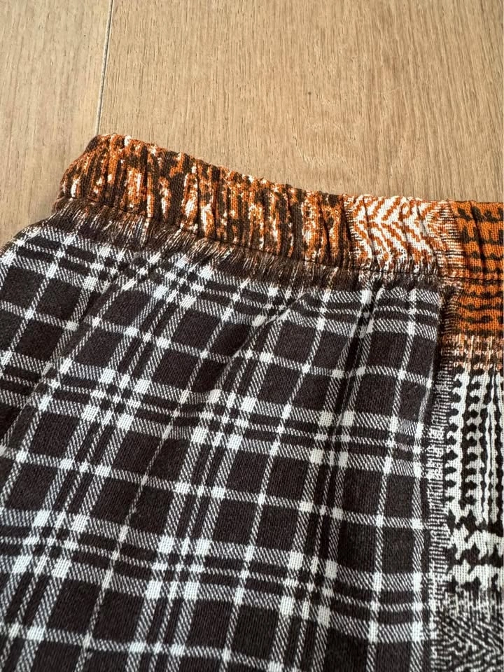 Patchwork Plaid Midi Skirt - photo 4