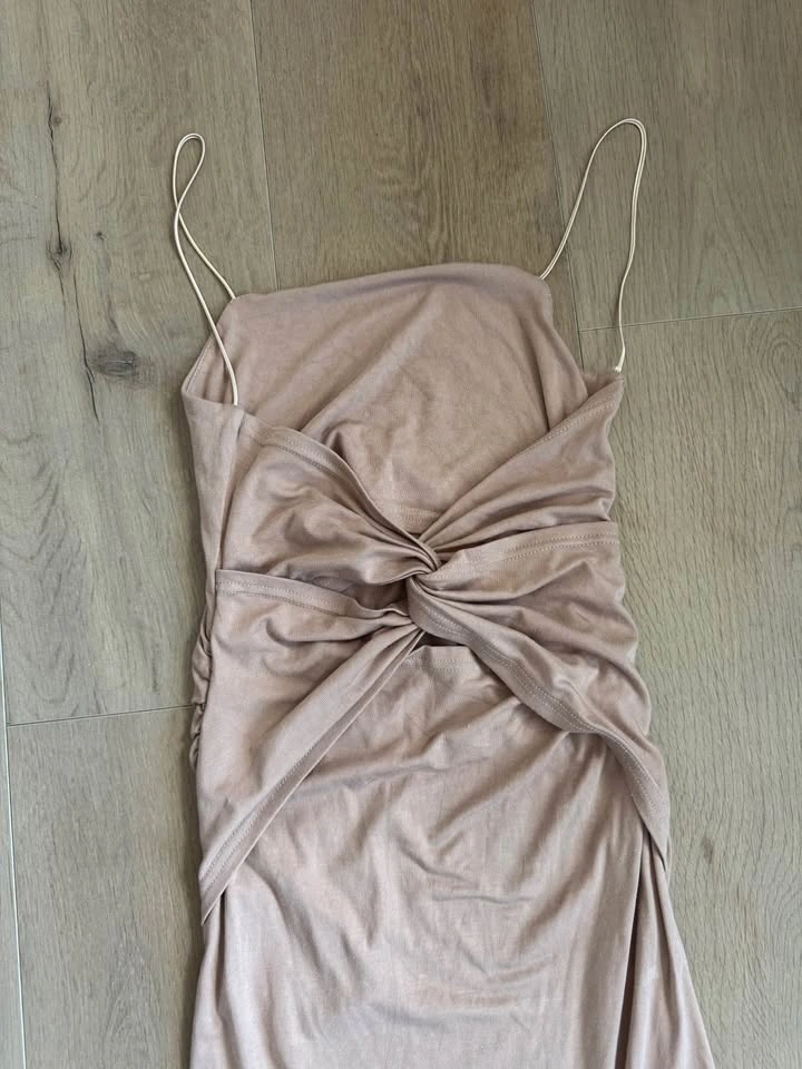 Nude Twist Back Midi Dress - photo 3