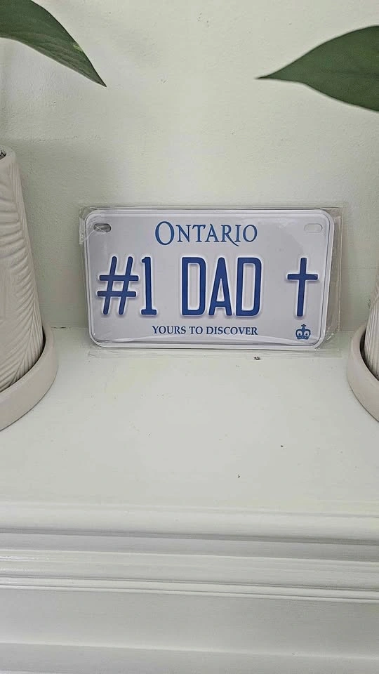 #1 DAD or any name Bike Size 4x7 inch Aluminum Metal