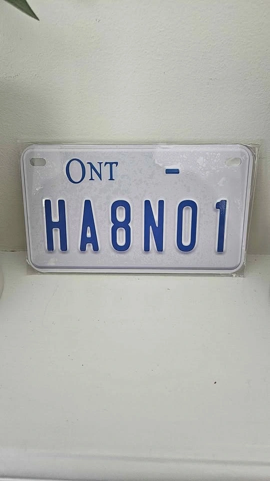 HA8 NO1 Bike Size 4x7 inch Aluminum Metal