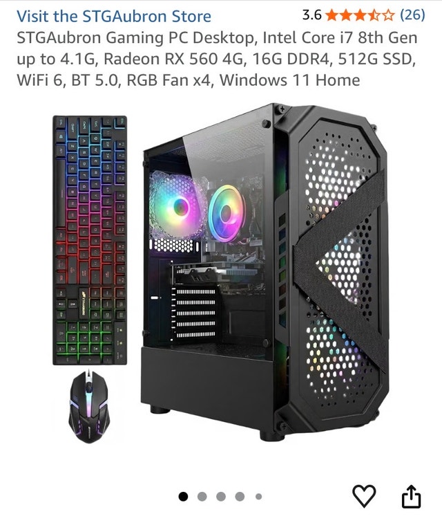 STGAubron Gaming PC Desktop