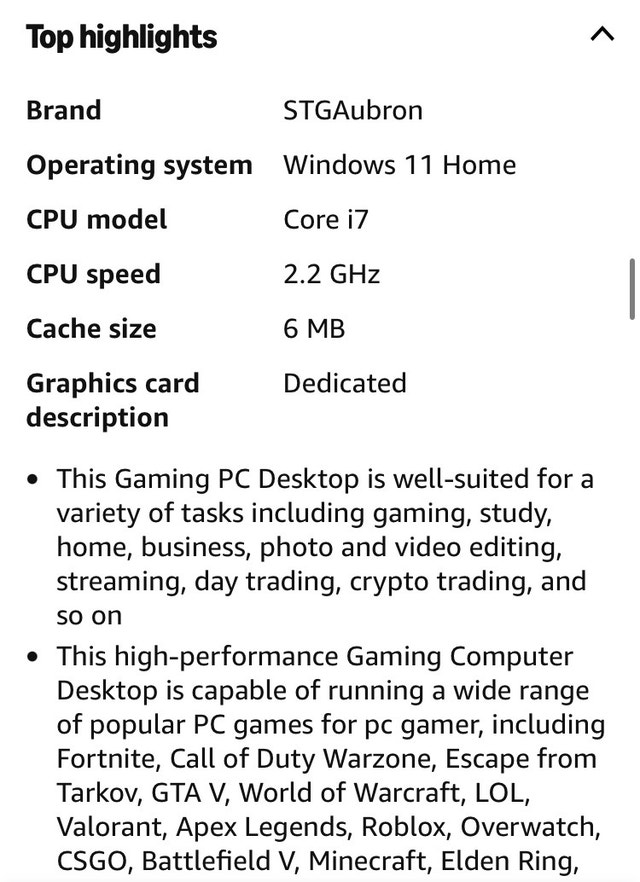 STGAubron Gaming PC Desktop - photo 5