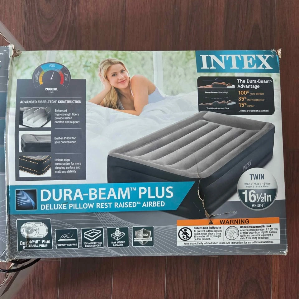 Intex Dura-Beam Plus Deluxe Pillow Rest Raised Airbed - photo 2