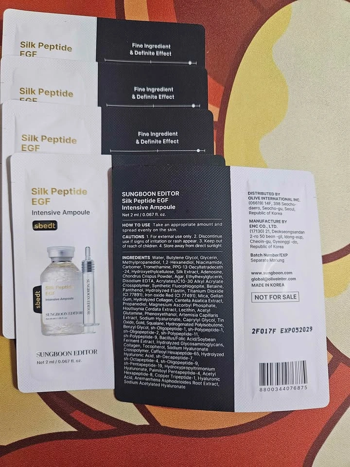 Sungboon EDITOR Silk Peptide EGF Intensive Ampoule Sample Sale - photo 2