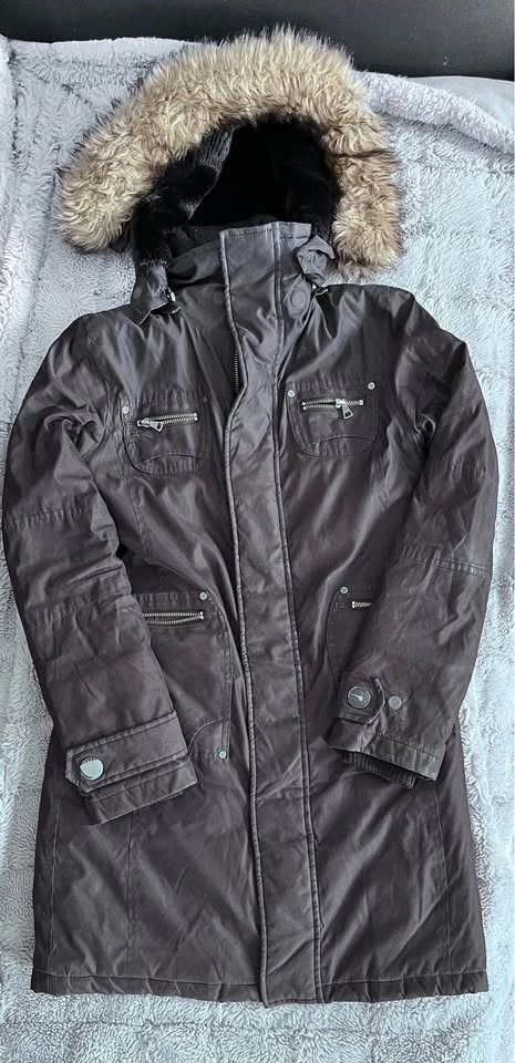 TNA Long Parka with Faux Fur Hood XXS