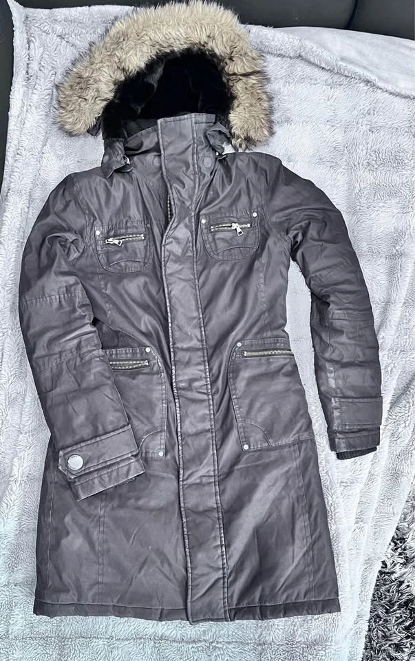 TNA Long Parka with Faux Fur Hood XXS - photo 3