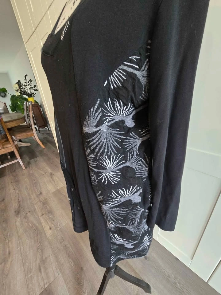 Black Patchwork Tunic Dress - photo 2