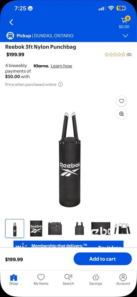 Brand new Reebok 3’ 18KG punching bag - photo 5