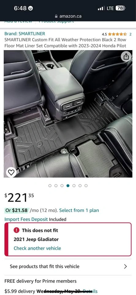 3D SMARTLINER Floor Mats for 2023-25 Honda Pilot - photo 4