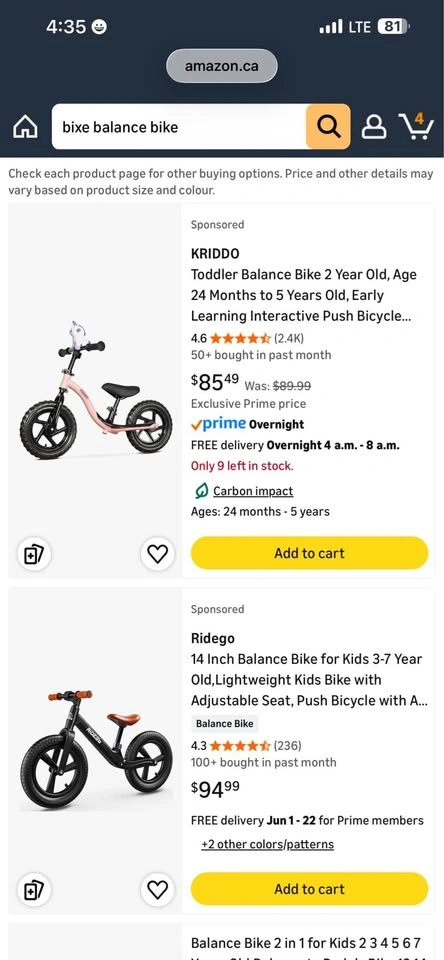 bixe Balance Bike for 18 Months - 6 Years - NEW - photo 3