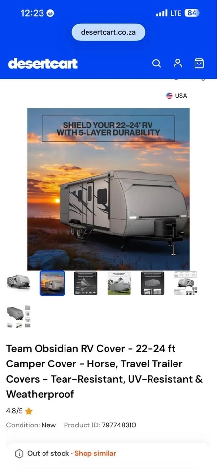 Team Obsidian RV Cover - 22-24 ft Camper Cover - photo 2