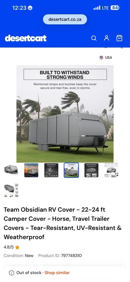 Team Obsidian RV Cover - 22-24 ft Camper Cover - photo 4