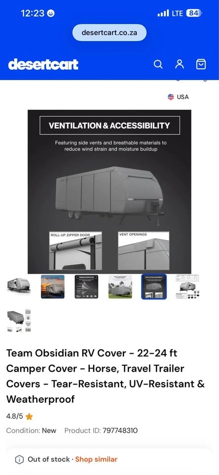 Team Obsidian RV Cover - 22-24 ft Camper Cover - photo 5