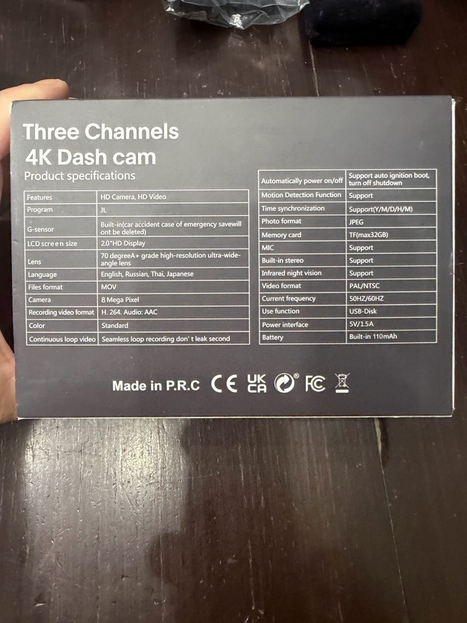 4K Full UHD 3 Channel Dash Cam - photo 2