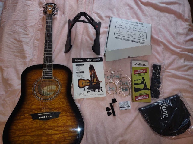 Washburn Premium Acoustic Guitar + Accessories