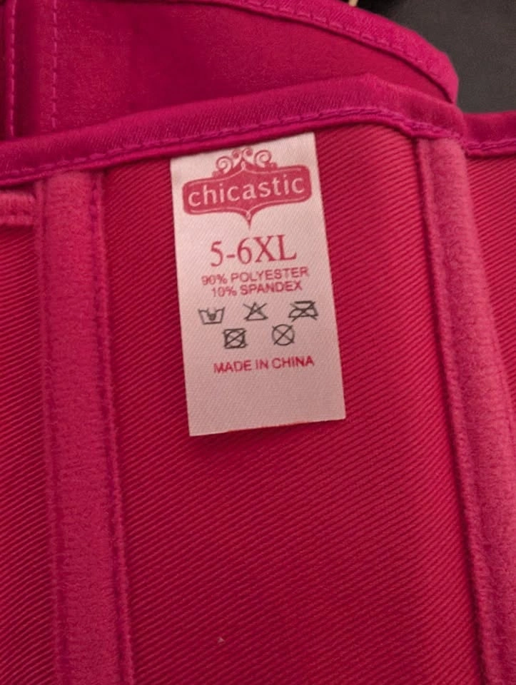 Pink boned corset 5-6XL - photo 3