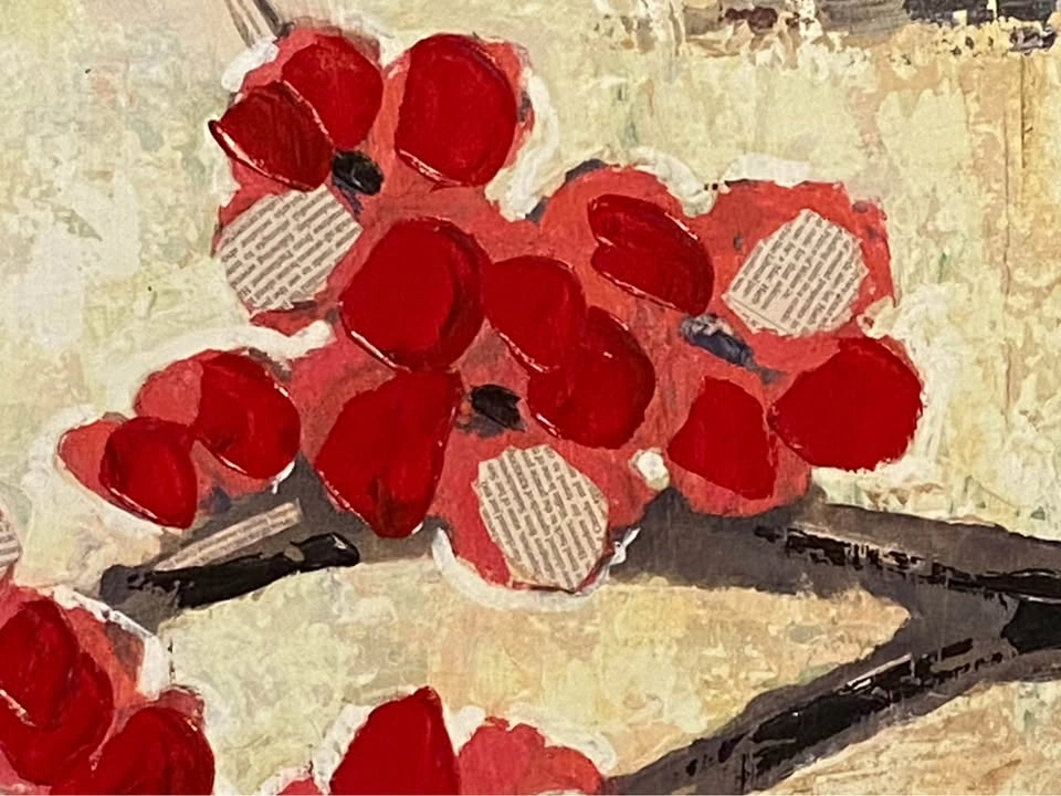 Modern Red Blossom Canvas Wall Art - photo 5