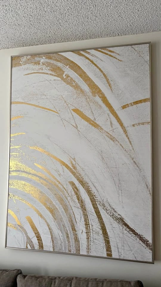 Gold/White wall art
