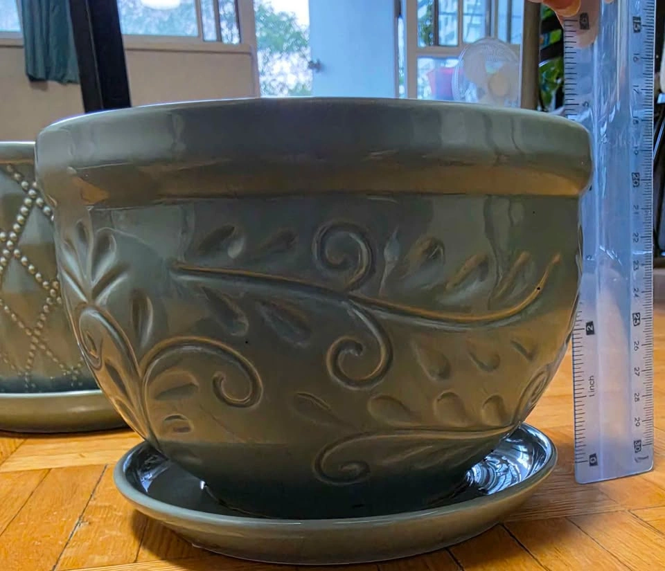 Set of 4 Decorative Ceramic/Glazed Plant Pots - photo 4