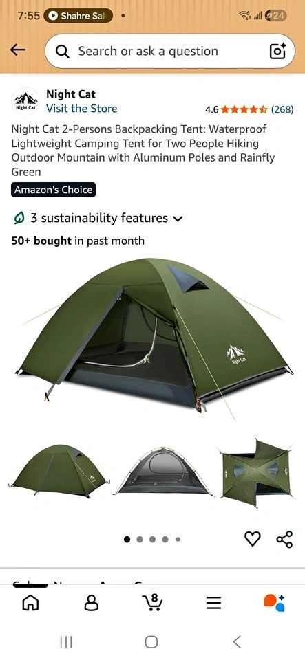 Night Cat 2-Person Backpacking Tent