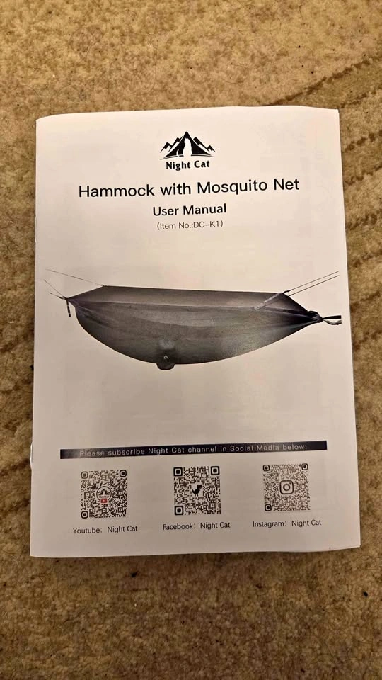 Night Cat Hammock with Mosquito Net
