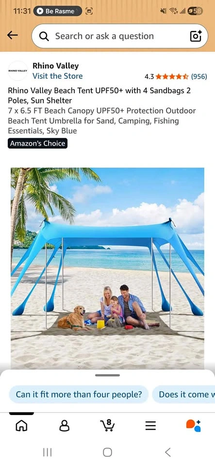 Rhino Valley Beach Tent UPF50+