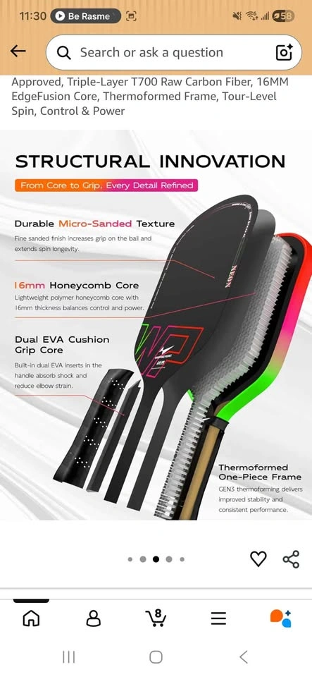Warping Point Neon Gen 3 Pickleball Paddle - photo 4