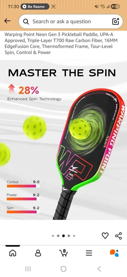 Warping Point Neon Gen 3 Pickleball Paddle - photo 5