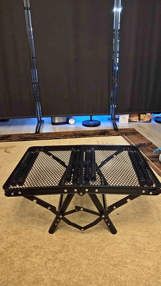 Anbte 2ft Folding Grill Table, 24" x 16", Adjustable Height