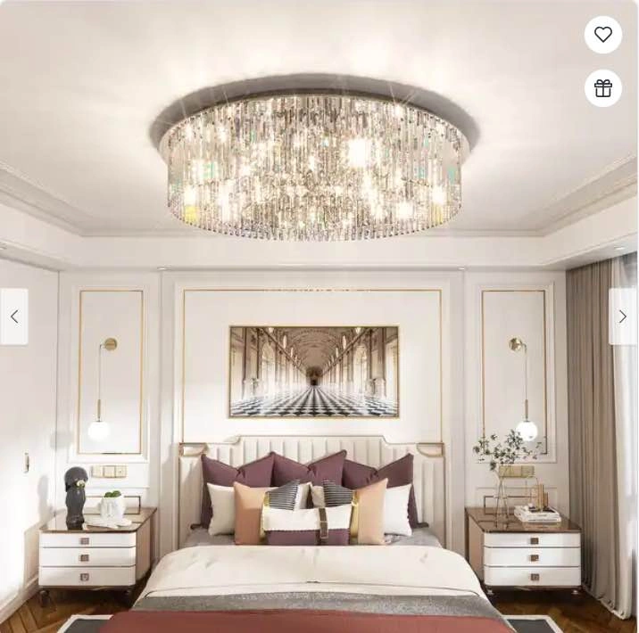 Modern Crystal Flush Mount Ceiling Light - photo 2