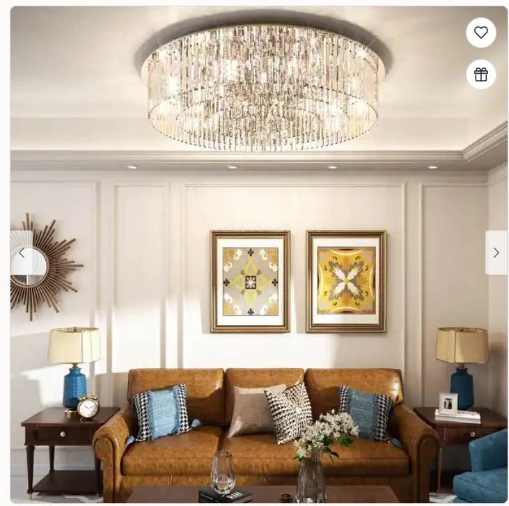 Modern Crystal Flush Mount Ceiling Light - photo 3