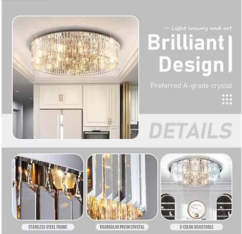 Modern Crystal Flush Mount Ceiling Light - photo 4