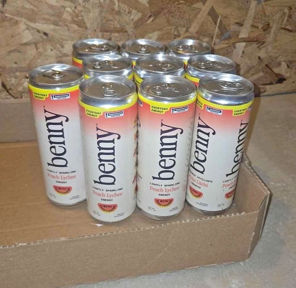 12 Cans Benny Everyday Energy Peach Lychee