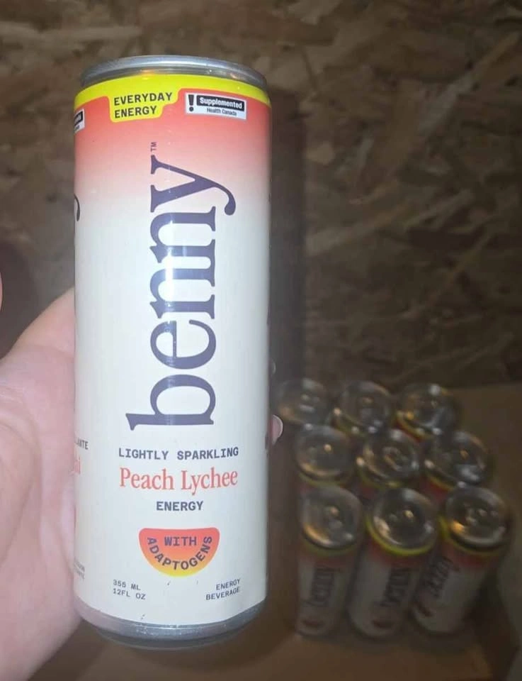 12 Cans Benny Everyday Energy Peach Lychee - photo 2