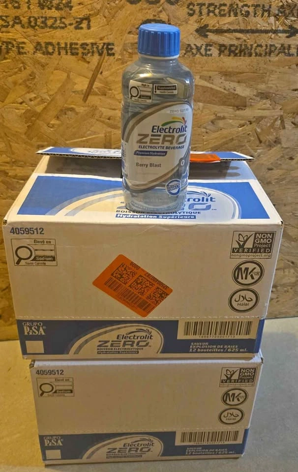 Electrolit Zero Berry Blast Electrolyte Beverage - 22 Bottles