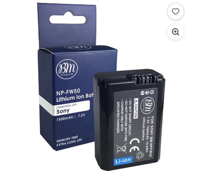 BM premium NP-FW50 Battery and Battery Charger for Sony Alpha - photo 2