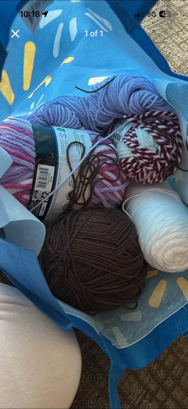 Yarn with multiple crochet needles