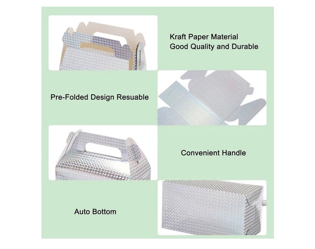 uxcell 10 Pack Iridescent Party Gable Treat Boxes - photo 3